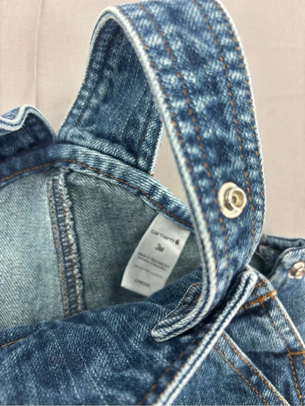 Carhartt Denim Short Overalls - Blue
